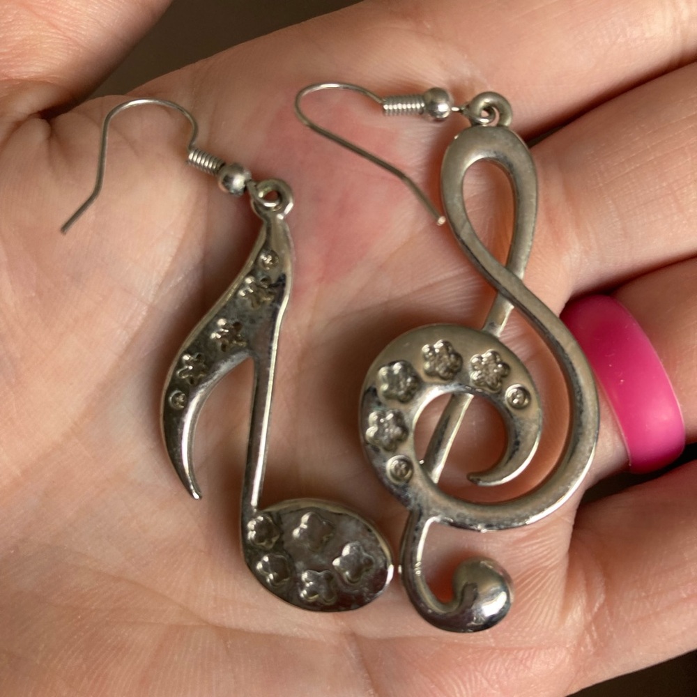 Music Notes Dangling Earrings - image 2